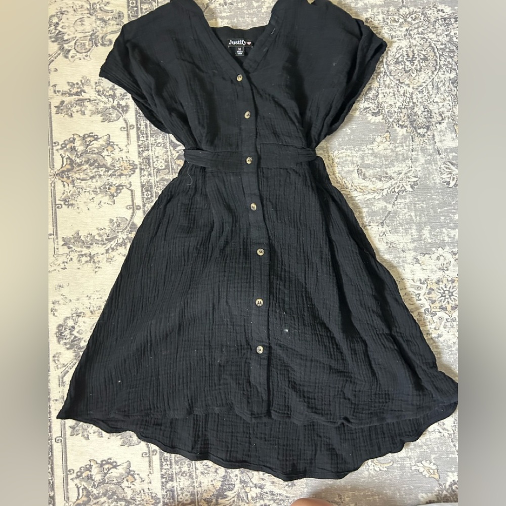 Black Button Up Dress